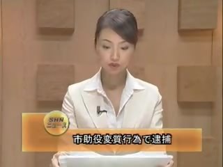 Azjatyckie newsreader bukkake 1