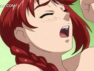 Naked redhead anime damsel blowing member in sixtynine