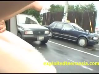 Japonesa público sucio vídeo en mini camioneta traffic para todo a ver coño